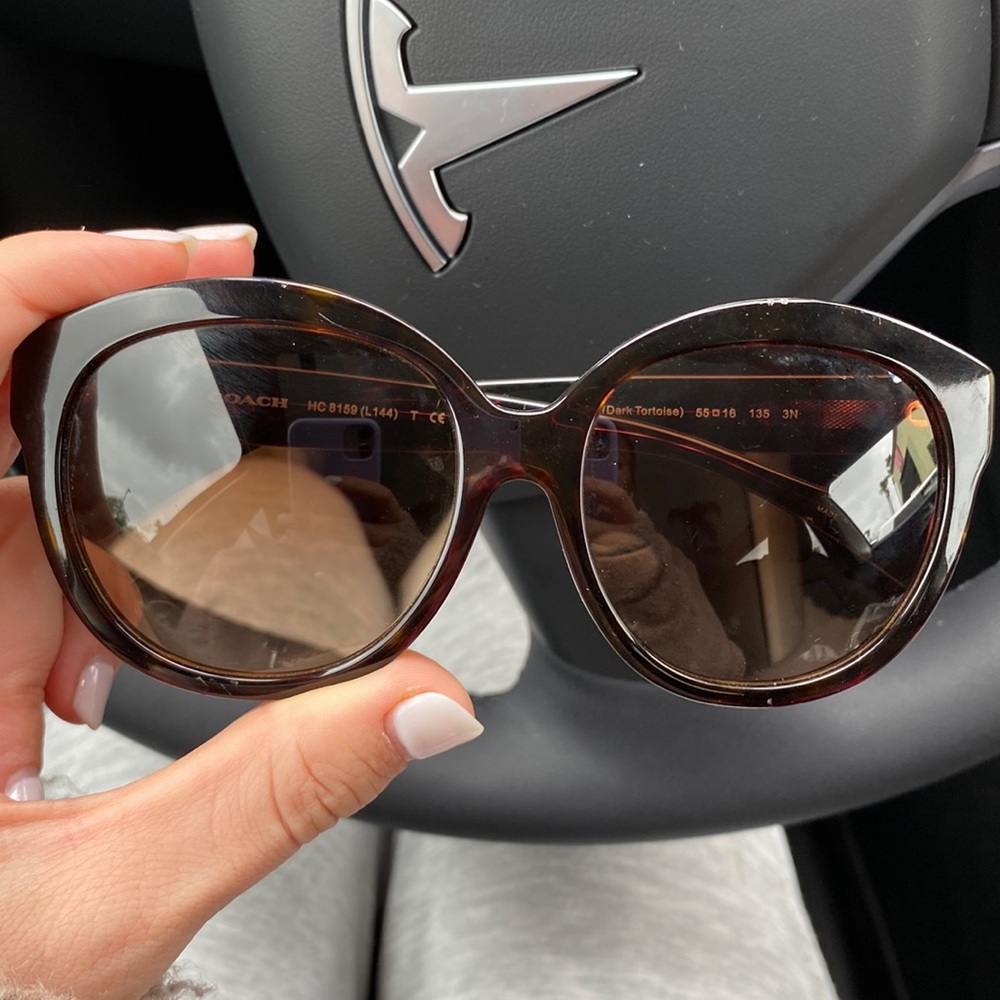 Coach Round Tortoiseshell Sunglasses